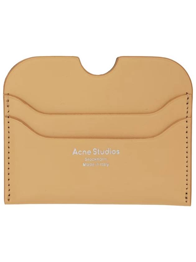 Silver Logo Card Wallet Dune Beige - ACNE STUDIOS - BALAAN 2