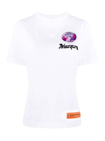 Heron Preston point printing short sleeve t shirt white women HWAA019E20JER001 0130 - HERON PRESTON - BALAAN 1