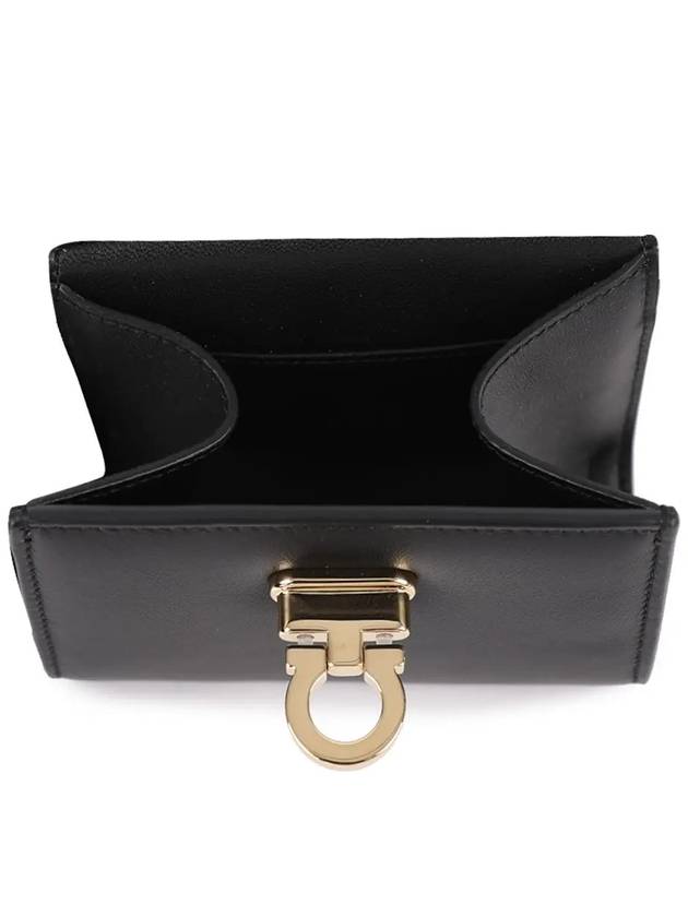 Credit Card Holder Shoulder Bag Black - SALVATORE FERRAGAMO - BALAAN 6