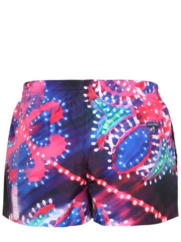 Men's Luminari Print Swim Shorts Pink Navy - DOLCE&GABBANA - BALAAN 5