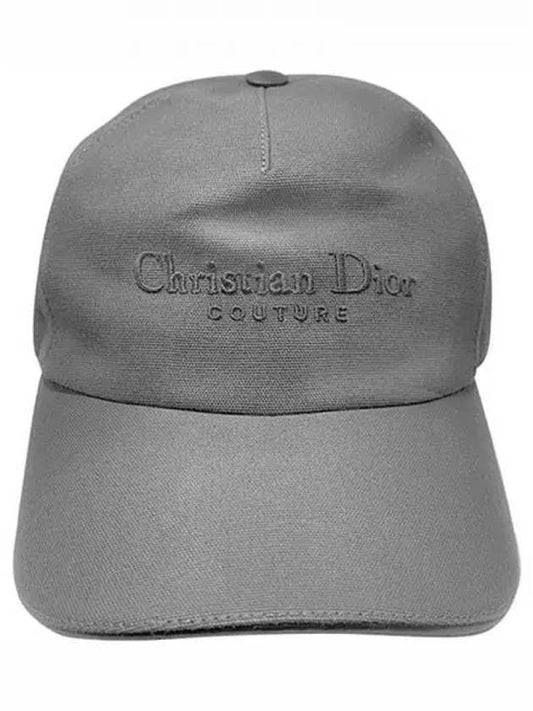 Couture Embroidered Logo Ball Cap Grey - DIOR - BALAAN 2