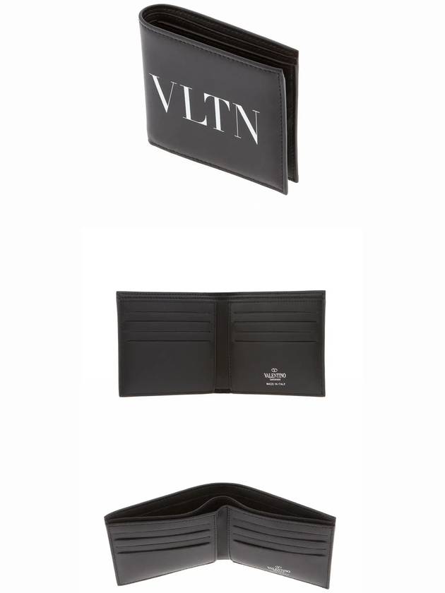 VLTN Calfskin Half Wallet Black - VALENTINO - BALAAN 4