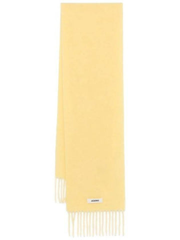 Carro Mohair Alpaca Muffler Yellow - JACQUEMUS - BALAAN 1