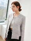 Unbalanced hem tweed jacket special tweed jacket - PRETONE - BALAAN 5