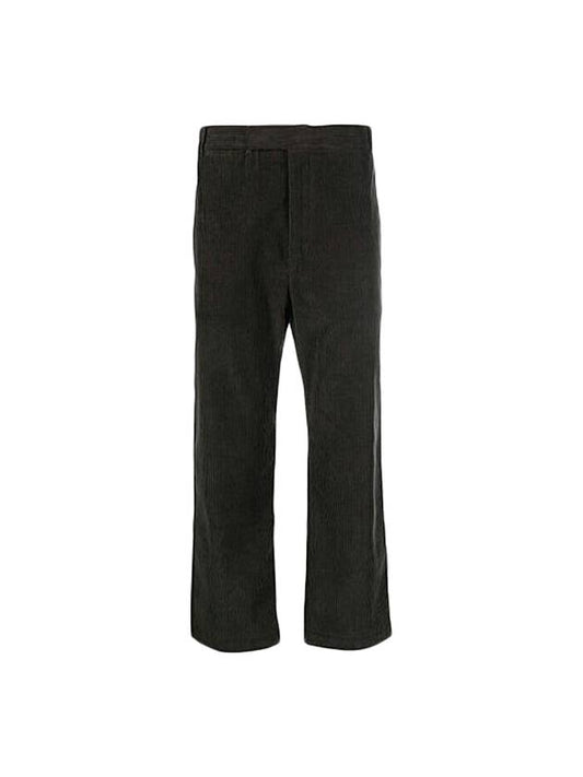 Men's Corduroy Straight Pants Black - THOM BROWNE - BALAAN 1