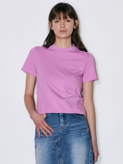 Pin tuck coloring short sleeve t shirt pink - CORCA - BALAAN 2