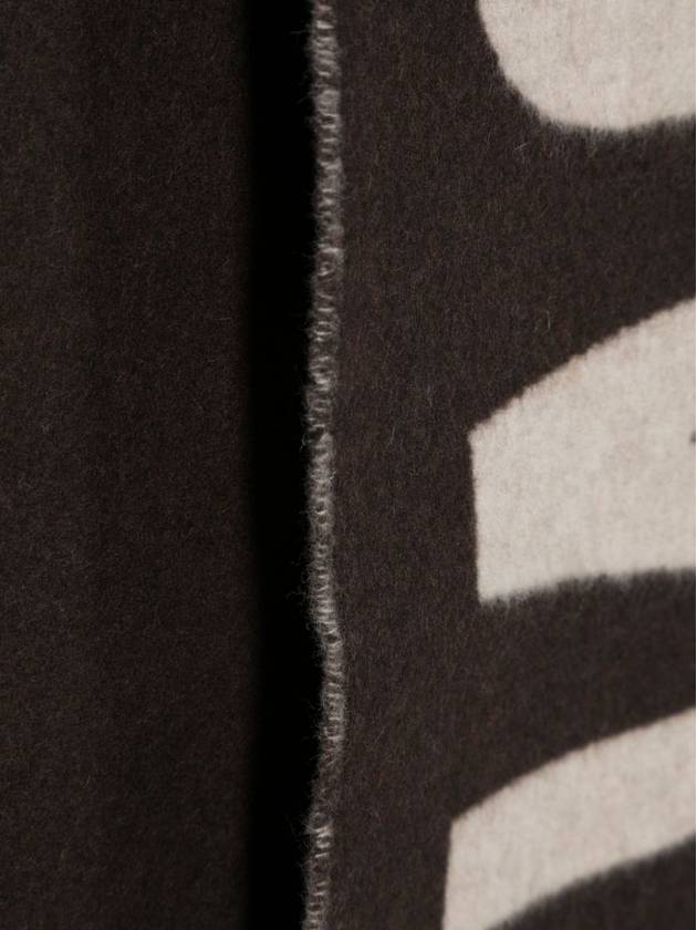 Lecharpe Fringe Logo Virgin Wool Muffler Brown - JACQUEMUS - BALAAN 4