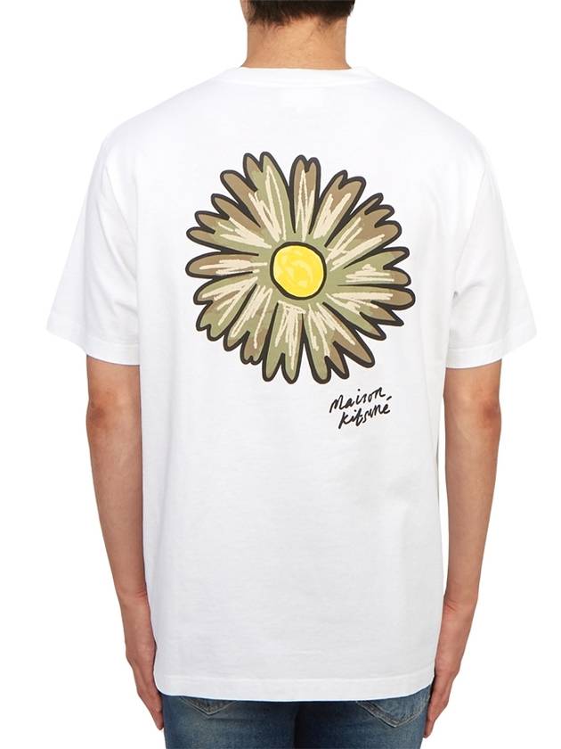 Floating Flower Comfort Short Sleeve T-Shirt White - MAISON KITSUNE - BALAAN 3