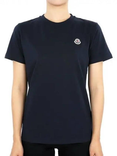 Kids Waffen Patch Round Neck Short Sleeve Navy 8C00027 83907 742 12 14A Adult Wearable 270973 1053895 - MONCLER - BALAAN 1