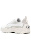 Gum Boy Leather Suede Low Top Sneakers White - VALENTINO - BALAAN 5