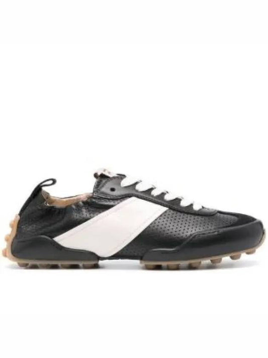 Elastic Leather Low Top Sneakers Black - TOD'S - BALAAN 2