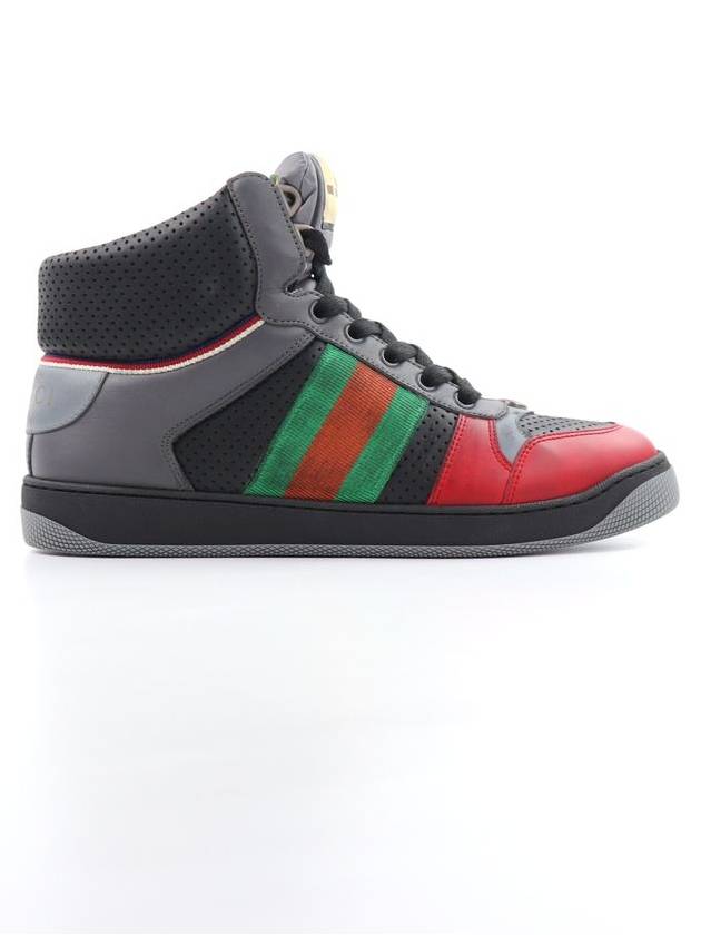 Screener High-Top Sneakers Light Hibiscus Red - GUCCI - BALAAN 3