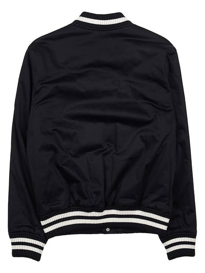 Maison Kitsune Men's Foxhead Patch Blouson Jacket LM02233WW0093 BK - MAISON KITSUNE - BALAAN 2