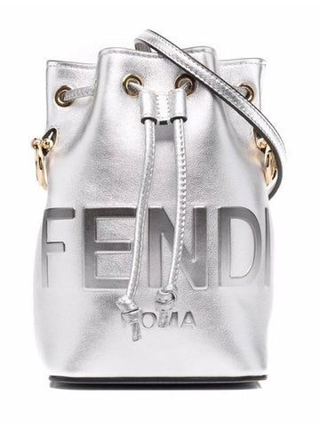 Montresor logo mini bucket bag silver - FENDI - BALAAN.