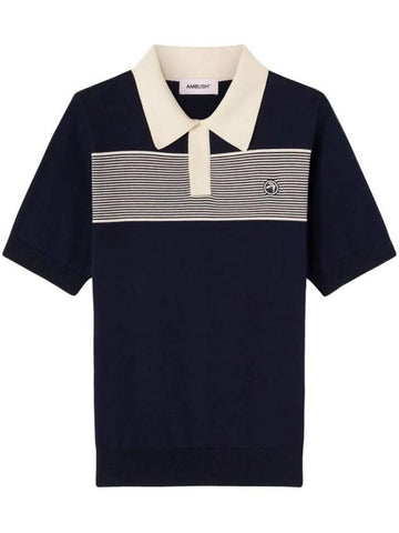 Emblem Striped Polo Shirt BMHV002S24KNI0014646 - AMBUSH - BALAAN 1