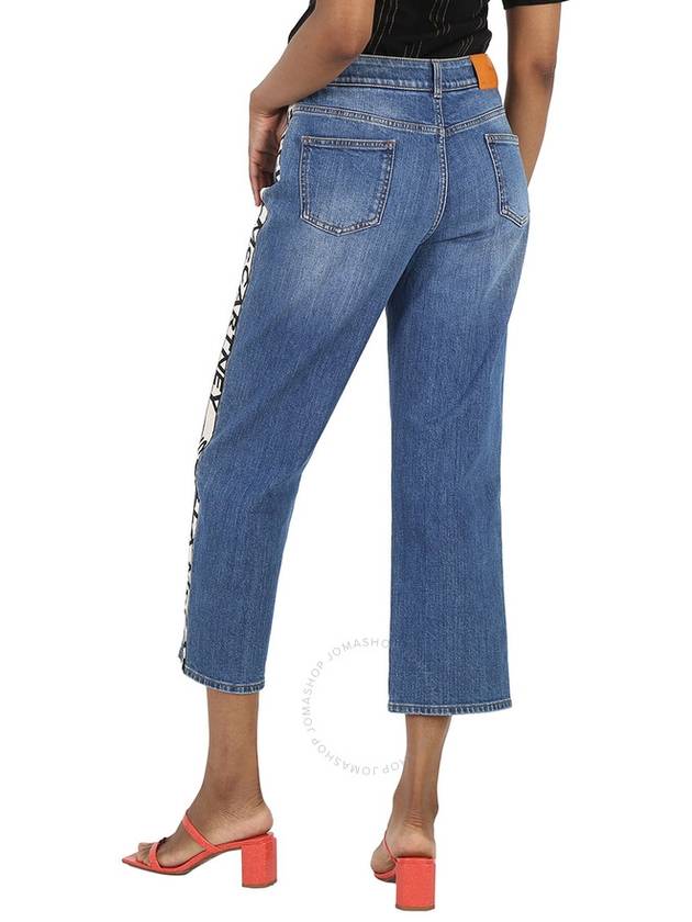 Stella Mccartney Ladies Sky Blue Logo Tape Boyfriend Jeans, Waist Size 24" - STELLA MCCARTNEY - BALAAN 3