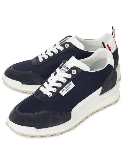 Eco Trainer Nylon Low Top Sneakers Blue - THOM BROWNE - BALAAN 2