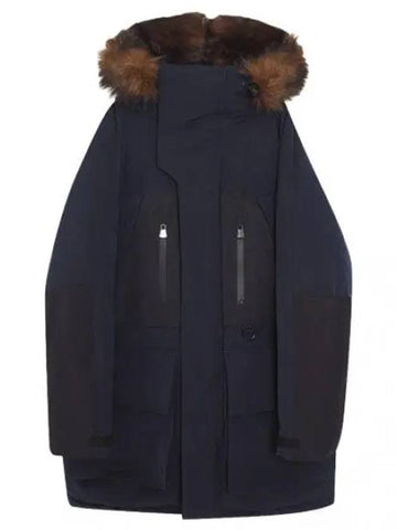 Faux fur trim oversized parka men s jumper - BURBERRY - BALAAN 1