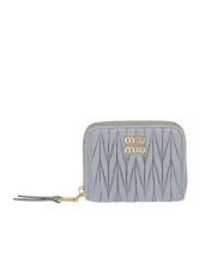 Matelasse Nappa Leather Coin Wallet Grey - MIU MIU - BALAAN 2