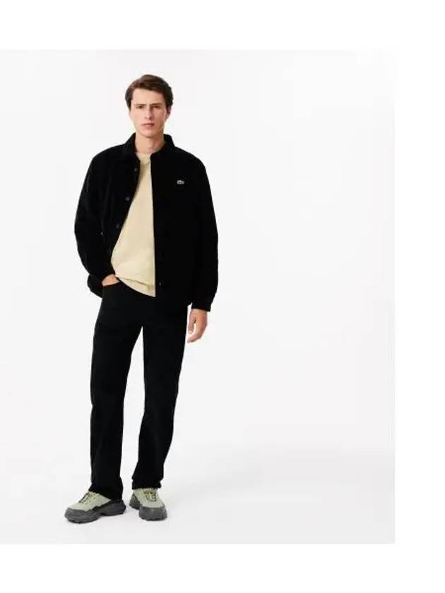 Men s Straight Fit Corduroy Pants Black - LACOSTE - BALAAN 1