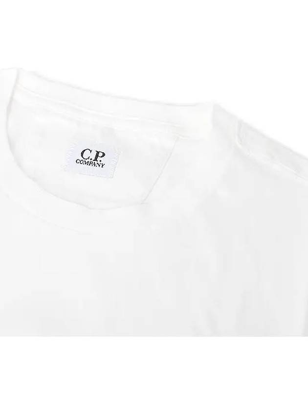 Logo Print Short Sleeve T-Shirt White - CP COMPANY - BALAAN 4