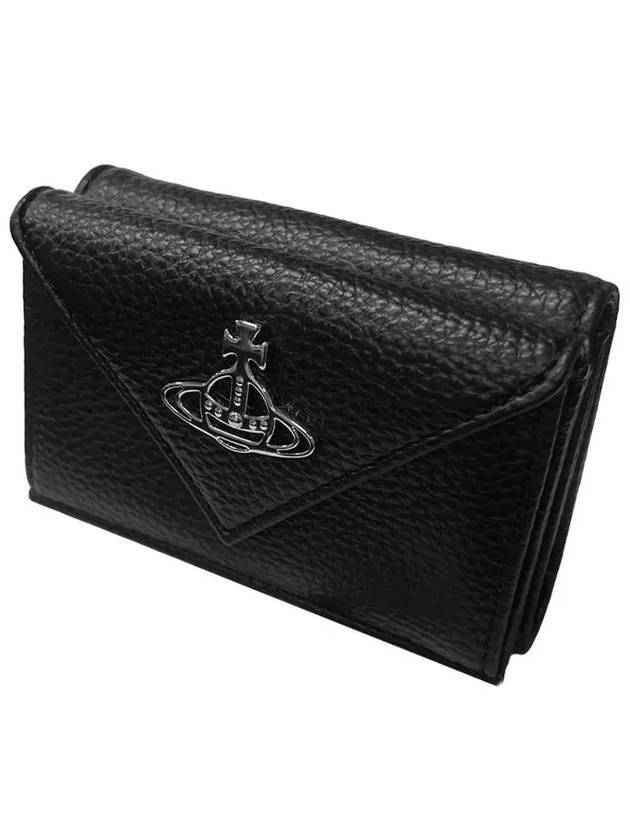 Envelope Biogreen Grain Half Wallet Black - VIVIENNE WESTWOOD - BALAAN 3