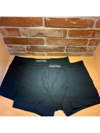 Men's Band Cotton Boxer Briefs 2 Pack Black - TOM FORD - BALAAN 2