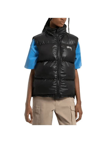 Graffiti Reversible Puffer Vest Black - STUSSY - BALAAN 1