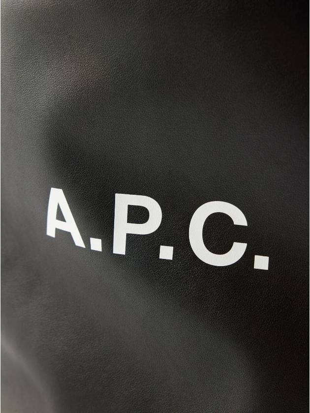 Ninon Small Recycled Leather Tote Bag Black - A.P.C. - BALAAN 5