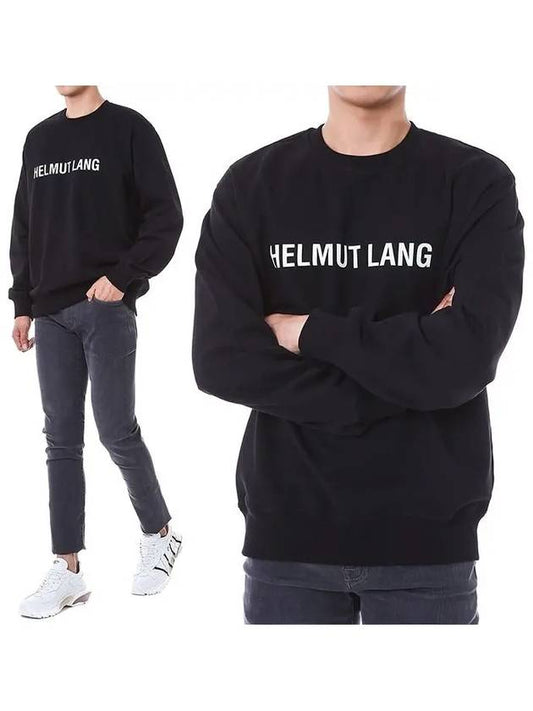 Core Crew Neck Logo Sweatshirt Black - HELMUT LANG - BALAAN 2