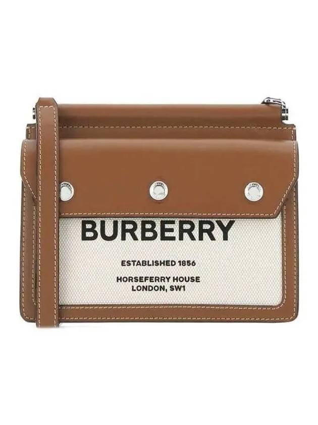 Pocket Detail Mini Horseferry Print Title Cross Bag Brown - BURBERRY - BALAAN 2