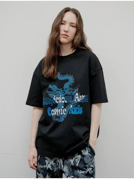 Unisex Blue Dragon Tee Black - AACA - BALAAN 1