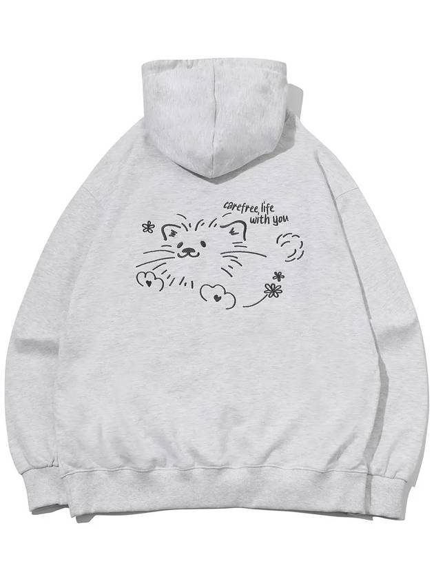 Care Free Hooded Top Melange White - CPGN STUDIO - BALAAN 1