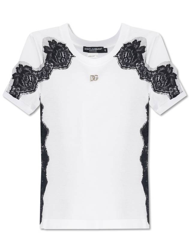 Short Sleeve T-Shirt F8N08T GDB7US9000 White - DOLCE&GABBANA - BALAAN 2