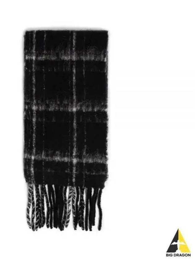 Muffler Scarf A4248EBF BLACK FUZZY ALPACA CHECK - OUR LEGACY - BALAAN 2