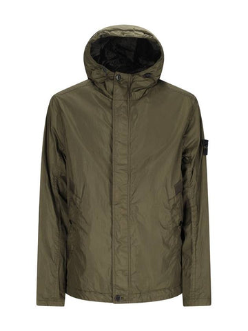 WINDPROOF HOODED JACKET WITH DROPPROOF - STONE ISLAND - BALAAN 1