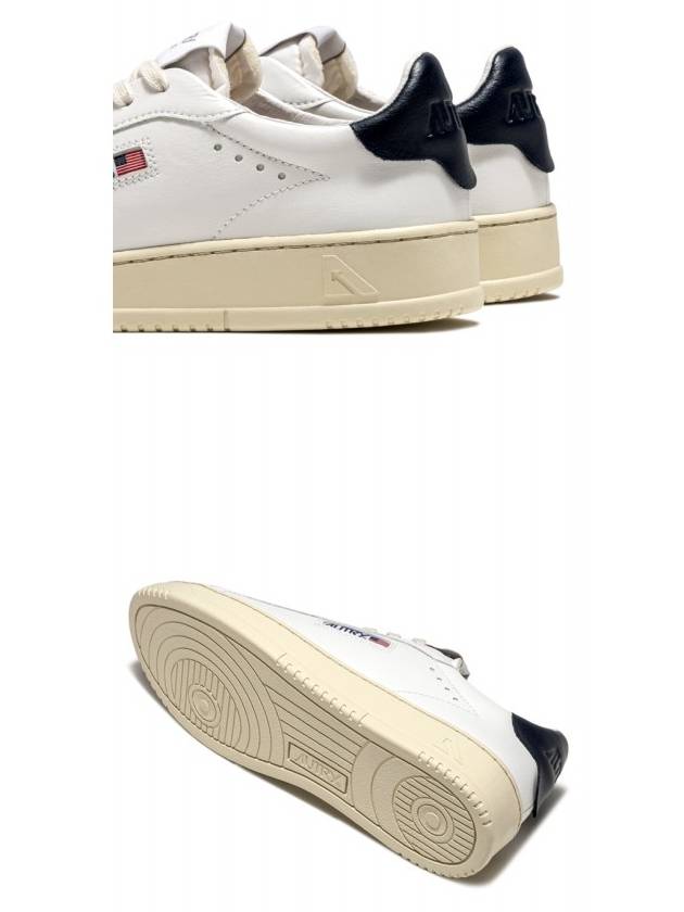 Dallas Navy Tab Leather Low Top Sneakers White - AUTRY - BALAAN 6