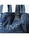 Logo Denim Tote Bag Blue - CELINE - BALAAN 9