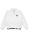 Heart logo point collar neck sweatshirt WHITE - MONBIRDIE GOLF - BALAAN 2