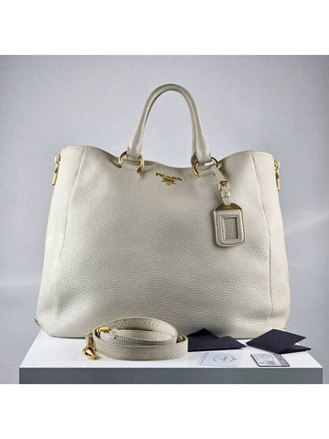 Ivory tote bag and shoulder - PRADA - BALAAN 1