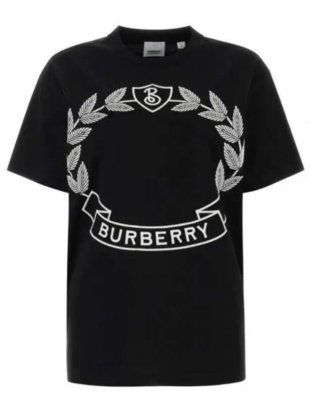 Oak Leaf Logo Short Sleeve T-Shirt Black - BURBERRY - BALAAN 2