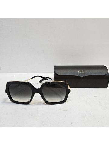 CT0117S Black Gold Sunglasses - CARTIER - BALAAN 1