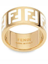 Forever FF white enamel ring gold - FENDI - BALAAN 1