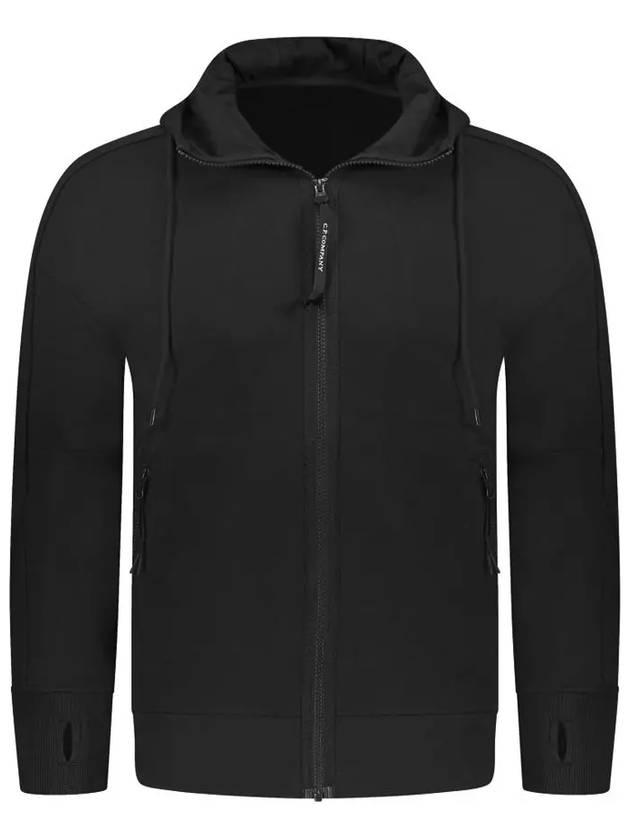 Diagonal Raised Fleece Goggles Hooded Jacket Black - CP COMPANY - BALAAN 3