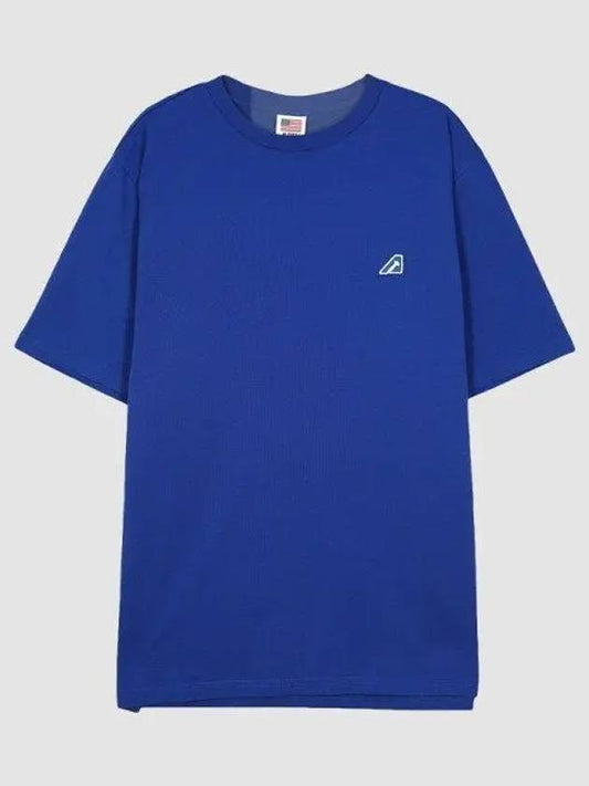 Tennis Crew Neck Short Sleeve T-Shirt Blue - AUTRY - BALAAN 2