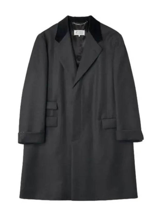 Walk In Progress Wool Coat Charcoal - MAISON MARGIELA - BALAAN 1