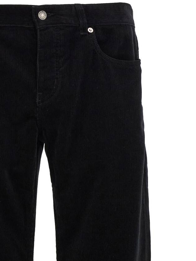 Men's Corduroy Straight Pants Black - SAINT LAURENT - BALAAN 4