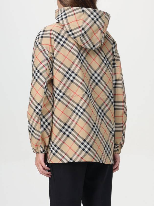 Check Patterned Zip-Up Jacket Beige - BURBERRY - BALAAN 3