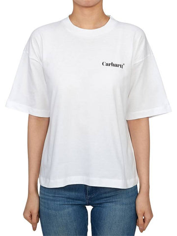 Fold Leo Short Sleeve T-Shirt White - CARHARTT WIP - BALAAN 1