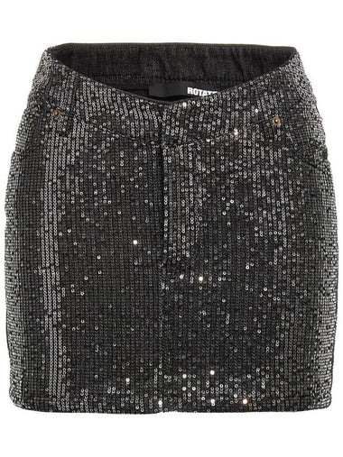 Rotate Birger Christensen Sequin Denim Skirt - ROTATE - BALAAN 1